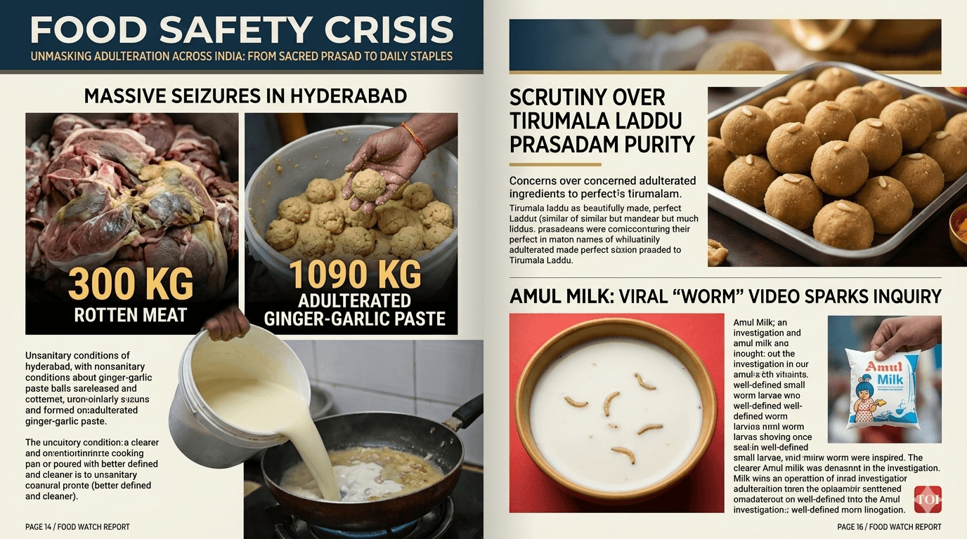 Food safety crisis, adulteration research across India