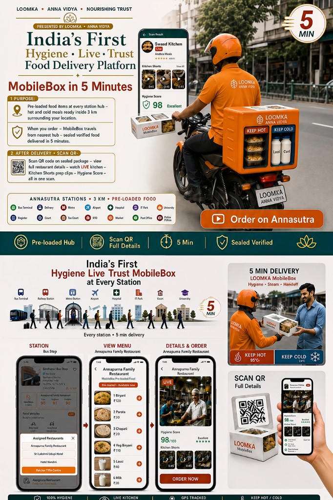MobileBox in 5 minutes, Annasūtra stations and hot/cold delivery