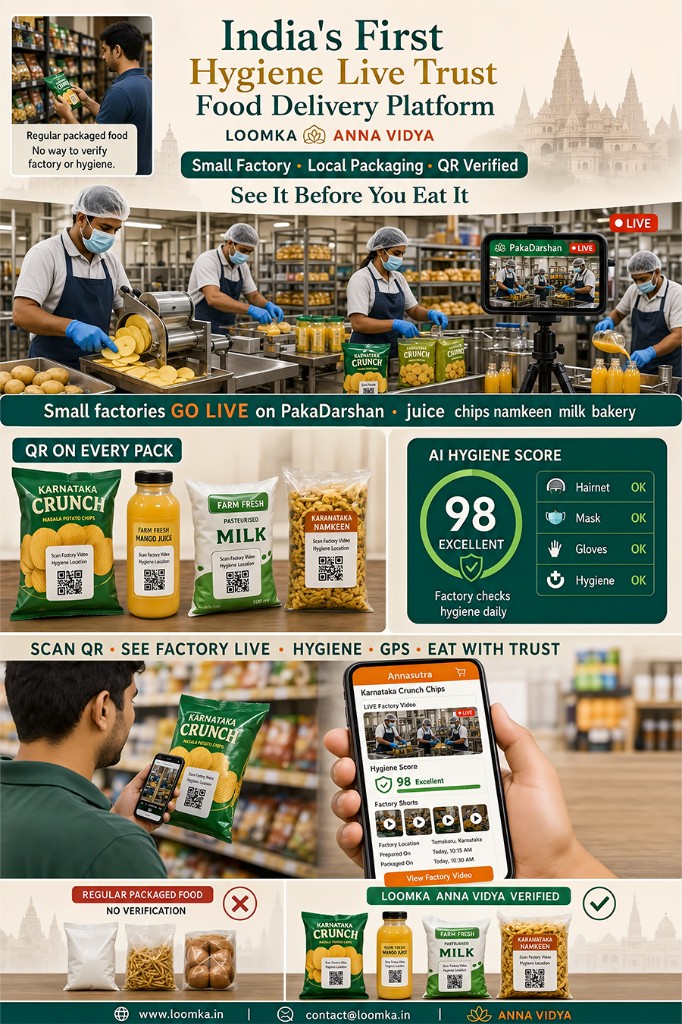 Small factory, local packaging, QR verified, factory live on PakaDarshan